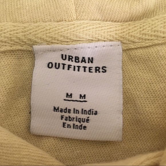 UO | Lightweight Yellow Cotton Hoodie M - Picture 5 of 5